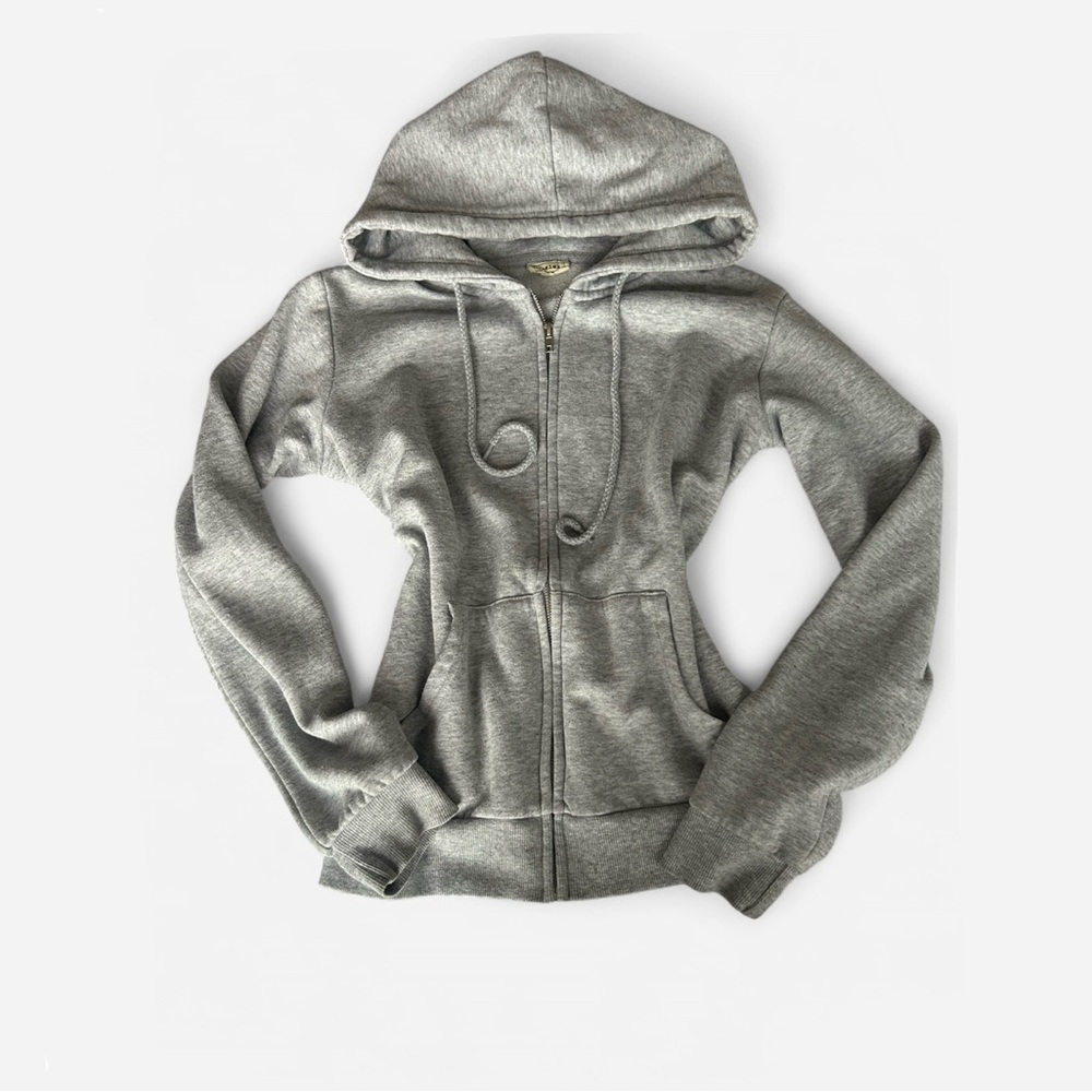 Gray Zip-Up Hoodie